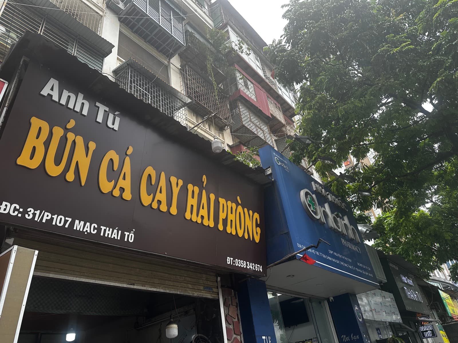 Món ăn trưa tại Bún cá cay Hải Phòng